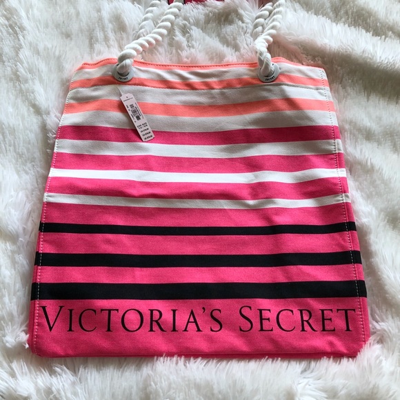 Victoria’s Secret Beach Tote Bag - Striped NWT - Picture 2 of 4